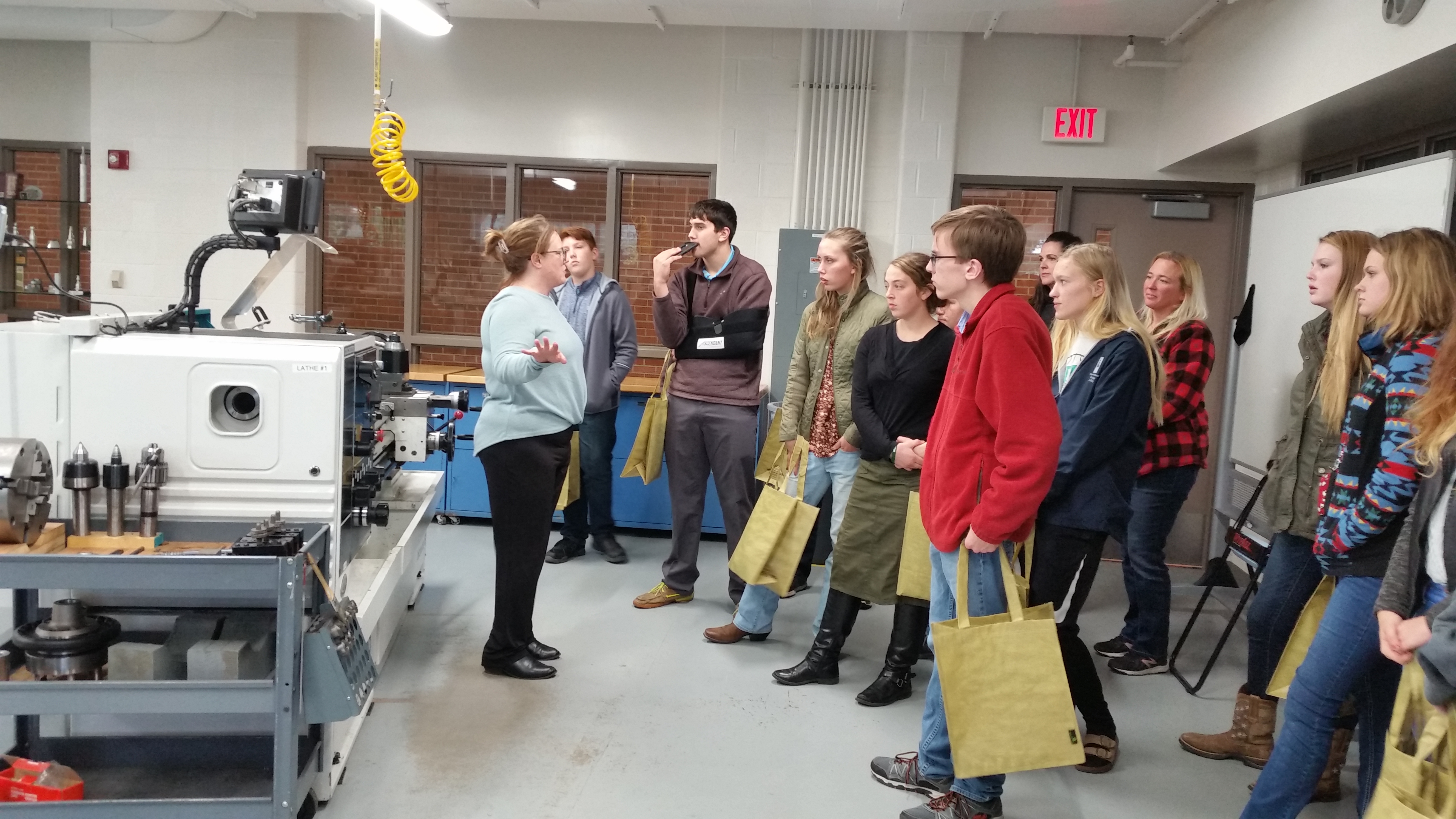 Touring skills trades labs at Delta College